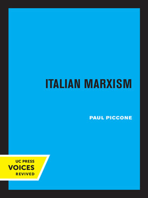 cover image of Italian Marxism